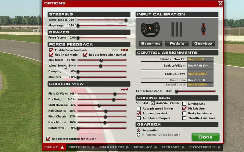 Fanatec DD1 iRacing Setting