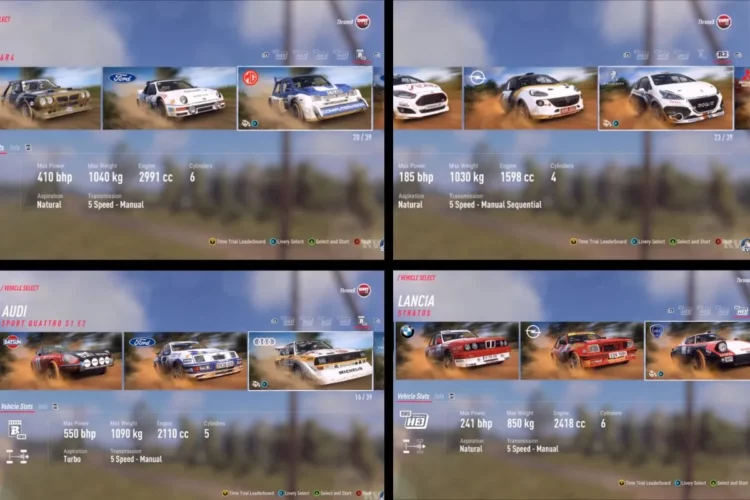 Dirt Rally 2.0 Cars 