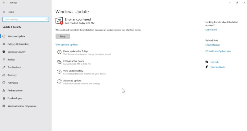 Use the Windows Update Troubleshooter