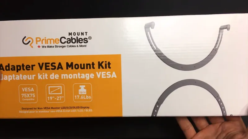 Monitor Mounting Using a VESA Bracket Adapter